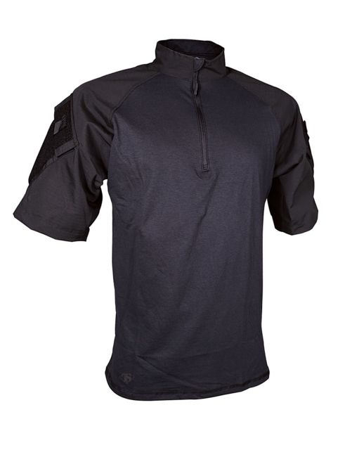 Tru-Spec Tru Short Sleeve 1/4 Zip Combat Shirt - Men's Large Regular Black