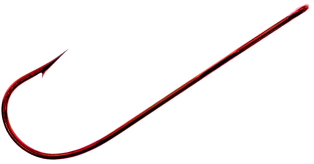 Tru-Turn Aberdeen Medium Wire Hook Spear Point Non-Offset Ringed Eye Blood Red Size 2 7 Per Pack 853ZS