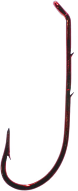 Tru-Turn Baitholder Hook Spear Point 2 Sliced Shank Non-Offset Down Eye Blood Red Size 10 6 Per Pack