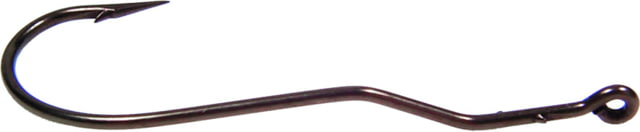 Tru-Turn Medium Wire Bass Worm Hook Spear Point Non-Offset Ringed Eye Bronze Size 1 7 Per Pack