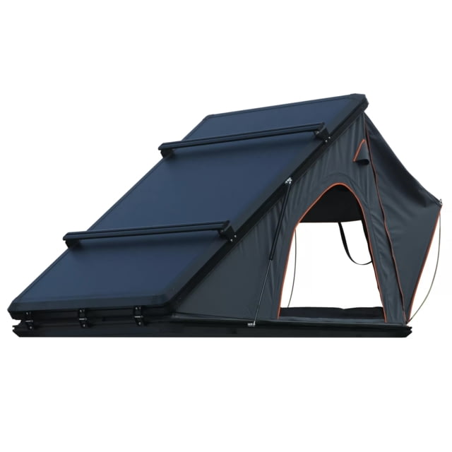 TRUSTMADE Scout Plus Triangle with Roof Rack Aluminum Car Rooftop Tent Black and Grey Medium