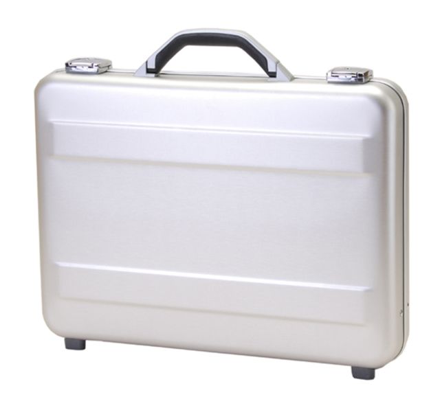 EDEMO TZ Case AC66 Molded Aluminum Attache Case 18x13x4in - Silver AC-66S EDEMO3