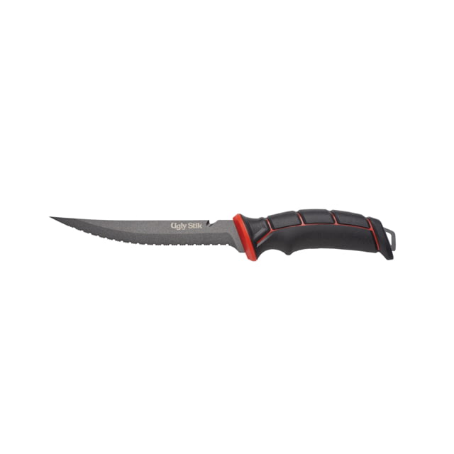 Ugly Stik Ugly Tools 7in Serrated Knife Black/Red