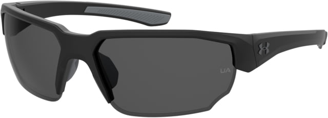 Under Armour Blitzing Sunglasses with Matte Black Frame and Grey Polarized Lens Medium  003-M9