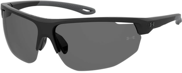Under Armour Clutch Sunglasses with Matte Transparent Jet Grey Frame and Grey Lens Medium  KB7-KA