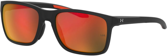 Under Armour Hustle Sunglasses with Matte Black/Grey Frame and Infrared Mirror Lens Medium  RC2-UZ
