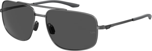 Under Armour Impulse Sunglasses with Shiny Dark Ruthenium Frame and Grey Lens Medium  KJ1-IR