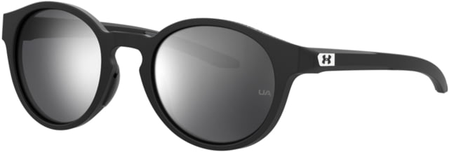 Under Armour Infinity Sunglasses with Matte Black/Grey Frame and Silver Mirror Lens Medium  124-T4