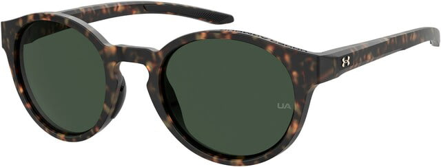 Under Armour Infinity Sunglasses with Matte Brown Havana Frame and Green Lens Medium  086-QT