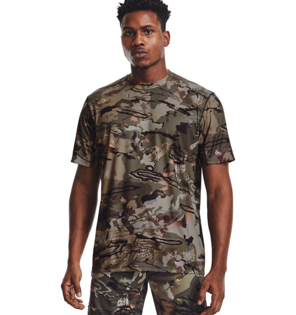 Under Armour Iso-Chill Brushline Short Sleeve Shirt - Men's UA Forest All Season Camo Large