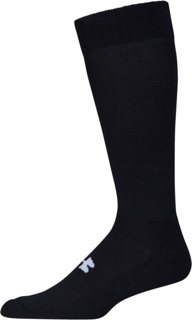 Under Armour Men's HG Boot OTC Socks Black/White 10-13 Large