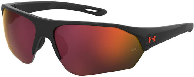 Under Armour Playmaker Sunglasses with Matte Black/Grey Frame and Orange Mirror Lens Medium  RC2-7F