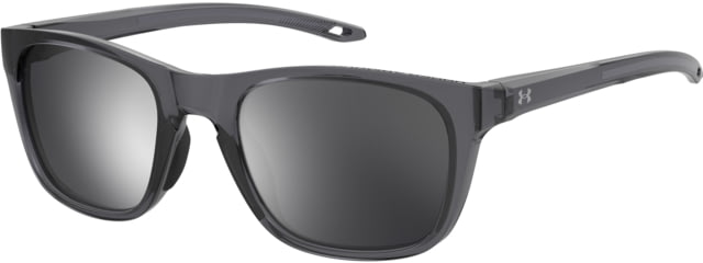 Under Armour Raid Sunglasses with Transparent Grey Frame and Silver Mirror Lens Medium  KB7-T4