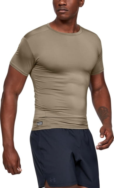 Under Armour Tactical HeatGear Compression Short Sleeve T-Shirt - Men's Federal Tan Small