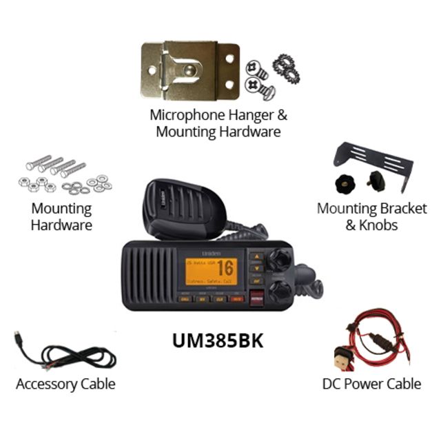 Uniden Fixed Mount Marine Radio with DSC 25 Watt Black