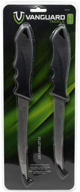Vanguard Fillet Kitchen Knives 6in/7in 420 Stainless Steel. High Density Polypropylene Handles 2-Pack