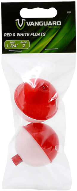 Vanguard Red/White Fishing Floats 1-3/4in 2-Pack