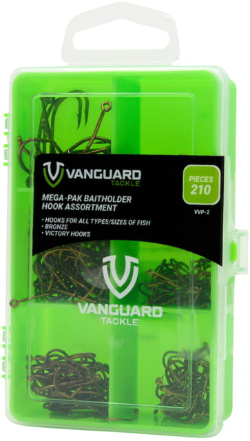 Vanguard Value Pak Bait Fishing Hook 210 Pieces
