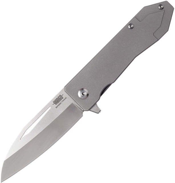Vargo SOBATA 398 Titanium Framelock Folding Knife 3" sintered titanium ceramic silver alloy blade Titanium handle