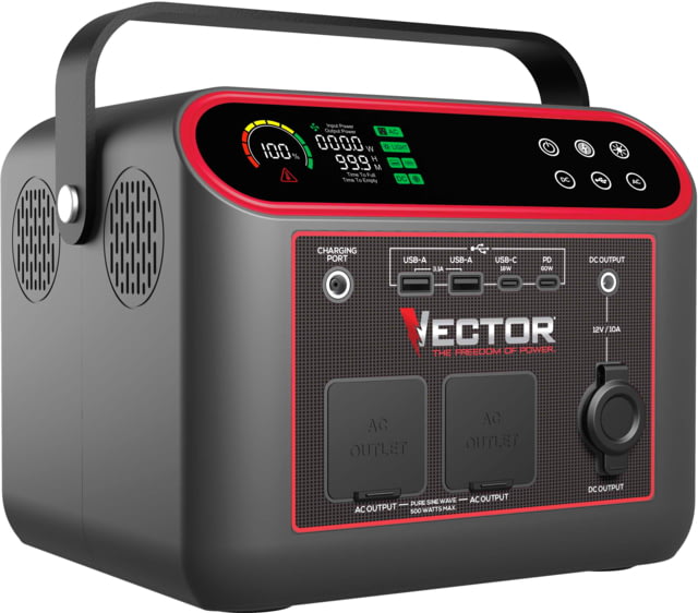 Vector 666WH Lithium Portable Power Station Black