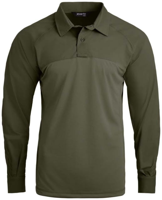 Vertx Fusion Flex Performance Hybrid Long Sleeve Shirt - Mens OD Green Short 2XL