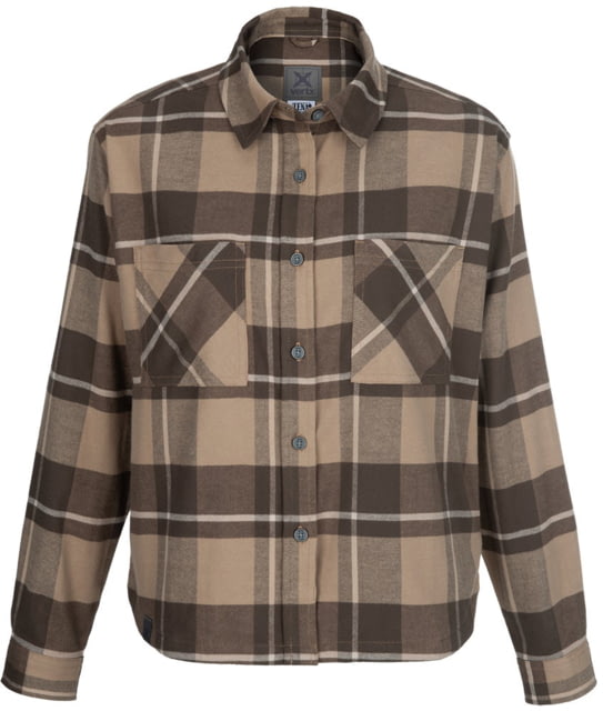 Vertx Vertx Lena Stretch Long Sleeve Flannel - Women's Smoked Tan Plaid Extra Large F1  SMTP XLARGE N/A
