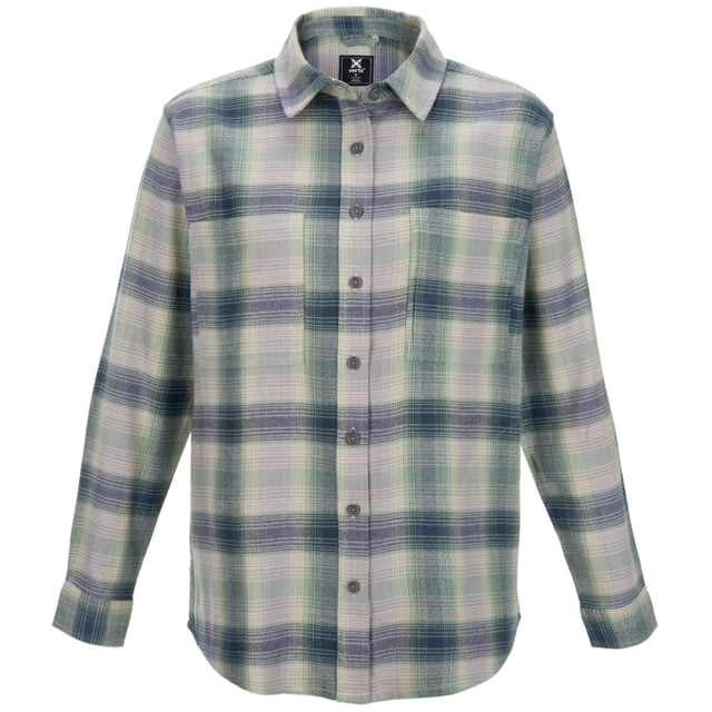 Vertx Vertx Valley Flannel - Women's Lowland Blue Ombre Plaid Extra Large  LBOP XLARGE