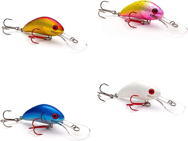 USED Vexan 4-Pack Rattlin' Wasp Trolling & Crankbait Lures Kit 1 Gold/Pink/Blue/White No5 Variety #1 RW 4-PK No5