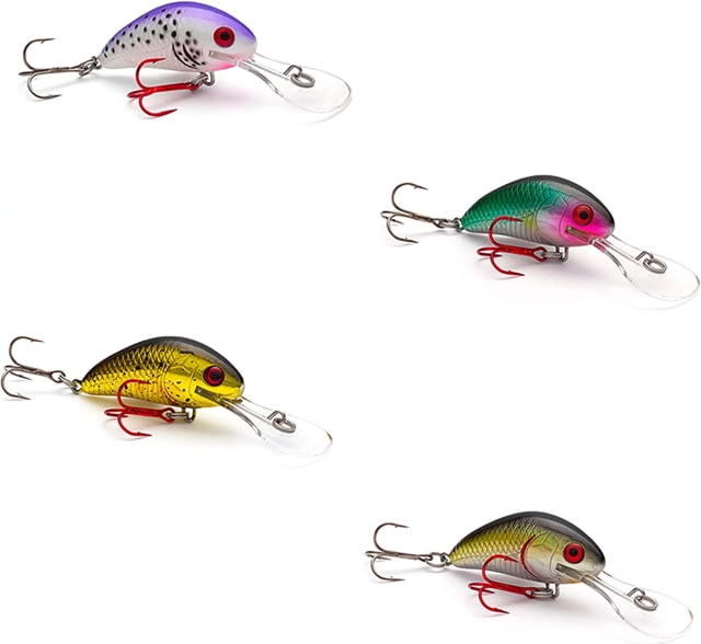 Vexan 4-Pack Rattlin' Wasp Trolling & Crankbait Lures Kit 3 Purple/Green/Gold/Gray No5 Variety #3 RW 4-PK No5