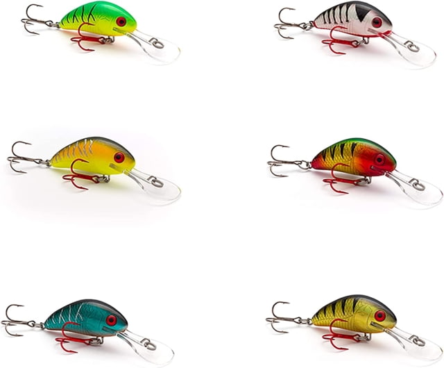 Vexan 6-Pack Rattlin' Wasp Trolling & Crankbait Lures Kit 1 Green/Purple/Yellow/Red/Green/Gold No4 Variety #1 RW 6-PK No4