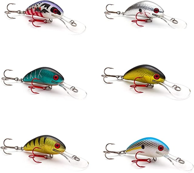 Vexan 6-Pack Rattlin' Wasp Trolling & Crankbait Lures Kit 3 Purple/Silver/Green/Gold/Blue No5 Variety #3 RW 6-PK No5