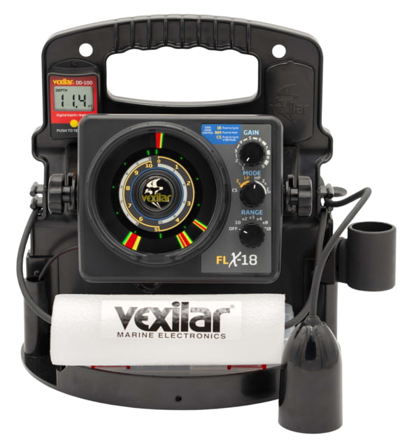 Vexilar Vexilar FLX-18 ProPack II Sonar w/ 12 Degree Ice-Ducer / DD-100 Black
