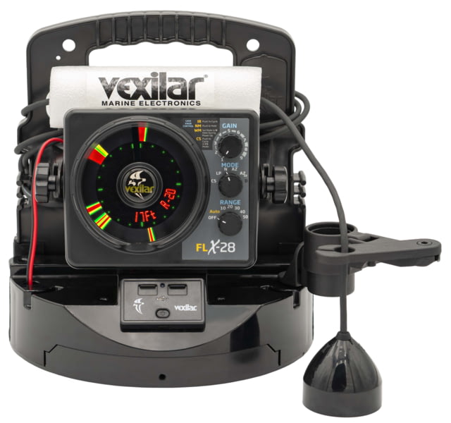 Vexilar Vexilar FLX-28 Pro Pack Elite Sonar w/ ProView Ice-Ducer / Vexilar Lithium Battery Black