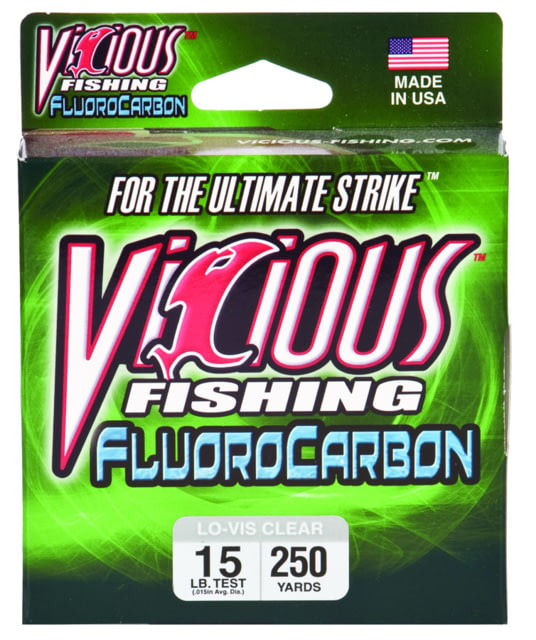 Vicious Fluorocarbon Line 15lb 200yd Clear