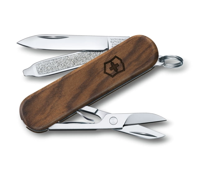 Victorinox Classic SD Wood Stainless Steel Swiss Army Knife Walnut 58mm