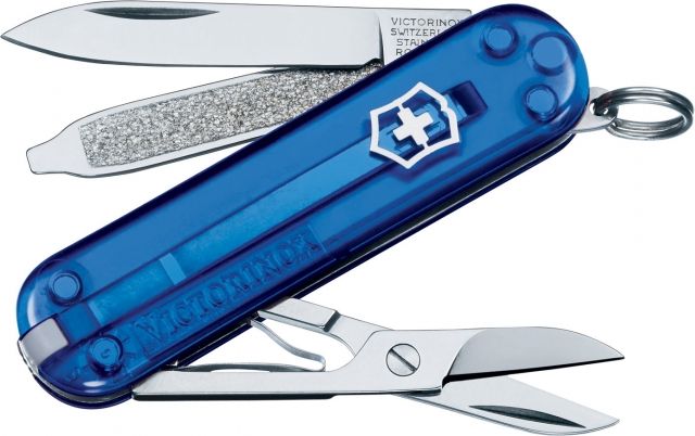 Victorinox Classic SD Stainless Steel Swiss Army Knife Translucent Sapphire