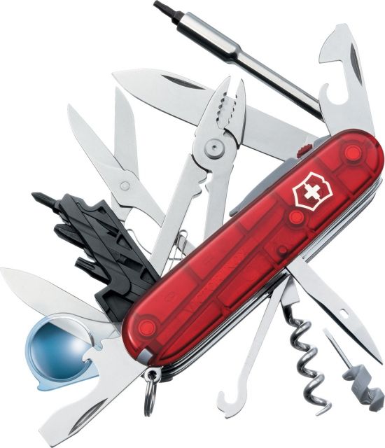 Victorinox CyberTool Lite Translucent Swiss Army Knife Ruby