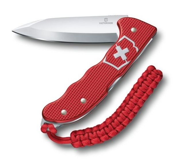 Victorinox Hunter Pro Alox Folding Knife with Clip and Paracord Red 130mm