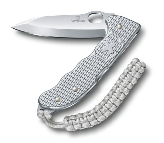 Victorinox Hunter Pro Alox Folding Knife with Clip and Paracord Silver 130mm