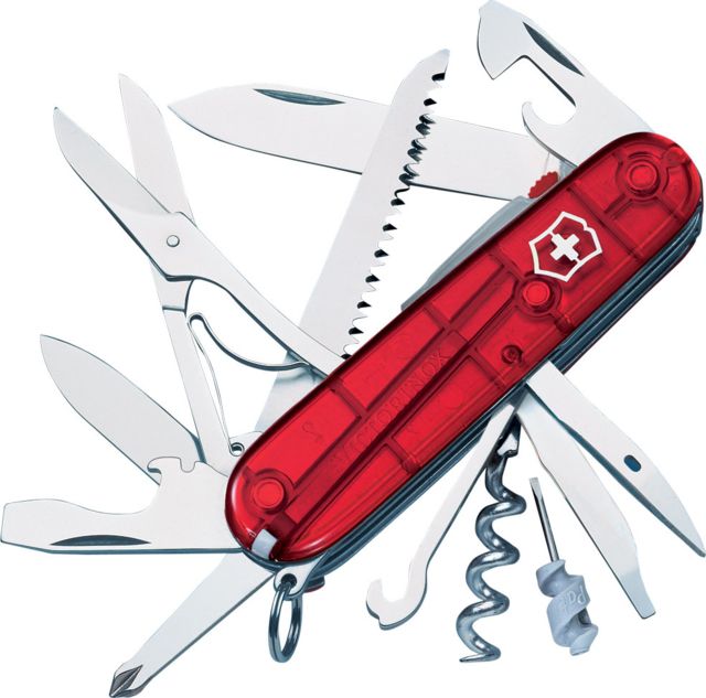 Victorinox Huntsman Lite Swiss Army Knife Translucent Ruby 53271