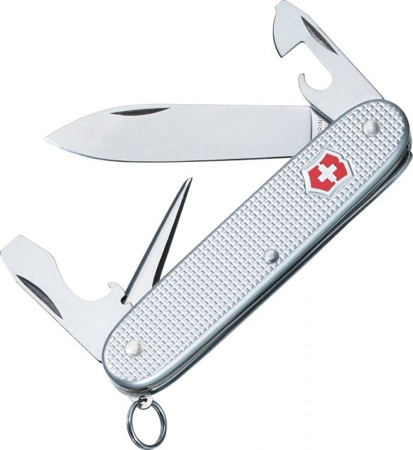 Victorinox Pioneer 3.5in Swiss Army Knife w/ Bottle Opener Silver Alox 53960