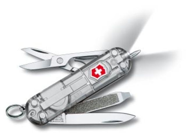 Victorinox Silver Tech Signature Lite Swiss Army Knife Silver Translucent