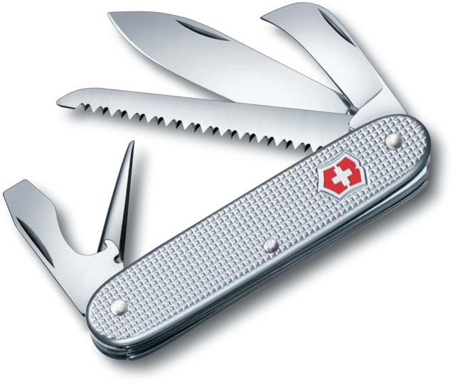 Victorinox Swiss Army 7 Folding Knife Silver/Ribbed
