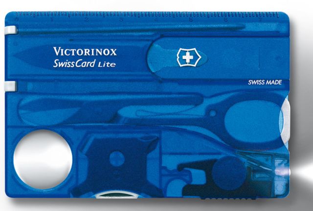 Victorinox SwissCard Lite Swiss Army Multi Tool White Light Sapphire 53332