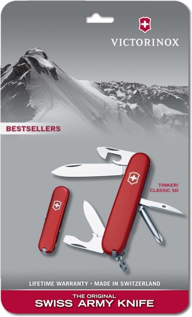 Victorinox Tinker/ Classic SD Swiss Army Knives Combo Set Red