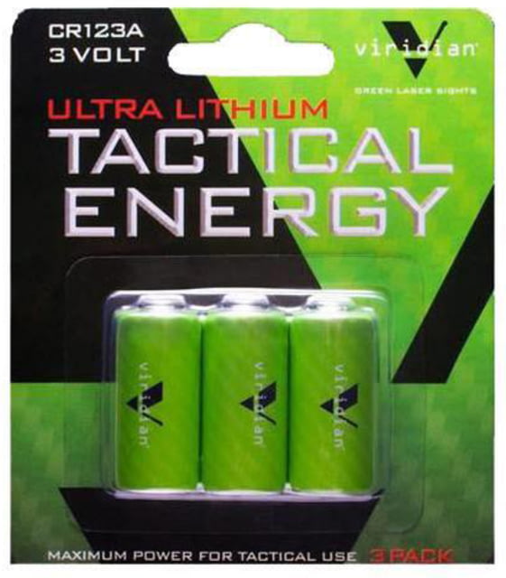 Viridian Weapon Technologies Tactical Energy+ CR123A Lithium Battery 3-Pack