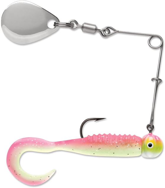 VMC Curl Tail Spinnerbait Pink Chartreuse Glow 1/16oz