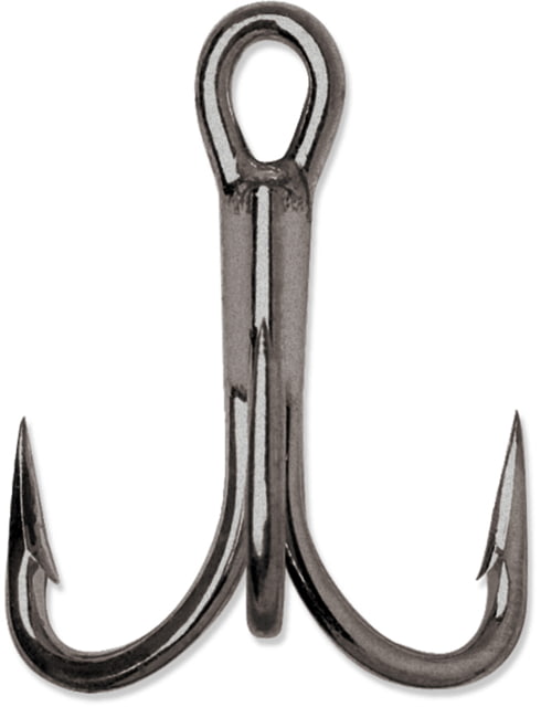 VMC Fishfighter Treble Hook with Cone Cut Point Short Shank O'Shaughnessy Heavy Wire Coastal Black Size 4 5 Per Pack