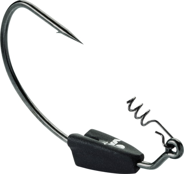 VMC Heavy Duty Weighted Swimbait Hook 1/4oz Extra Wide Gap Black Nickel Size 6/0 4 Per Pack