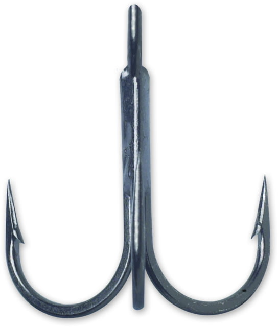 VMC Inline Treble Hook with Cone Cut Point Forged Round Bend Heavy Wire Inline Eye Black Nickel Size 4 10 Per Pack